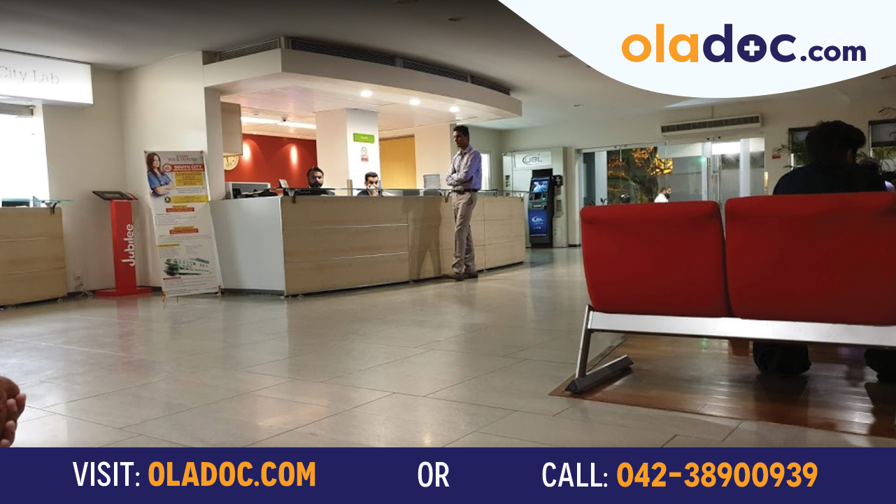 Waiting area at South City Hospital Karachi